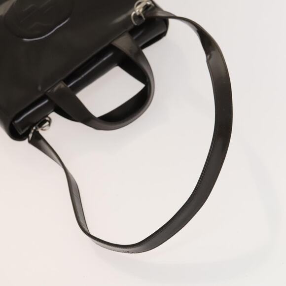 GUCCI Hand Bag Patent Leather Silver Brown 000 2058 0504 5 - Picture 7 of 12